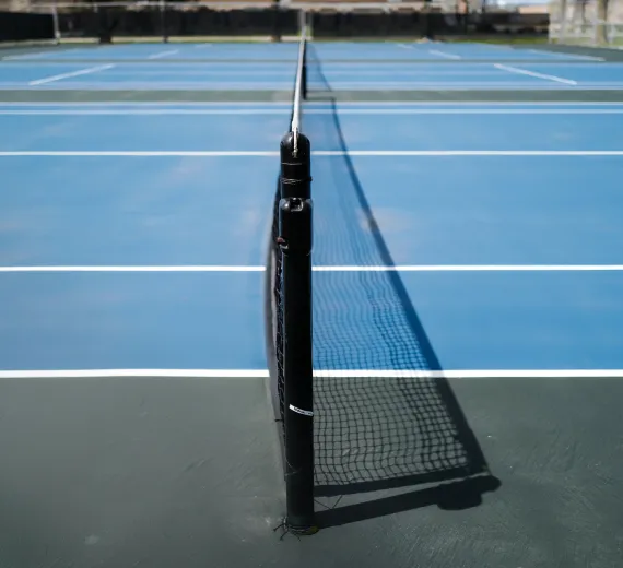 Close up paddle court net view